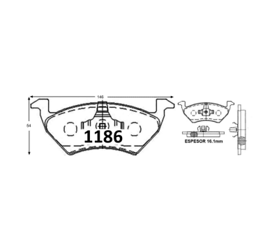 PASTILLA DE FRENO VOLKSWAGEN SAVEIRO DEL