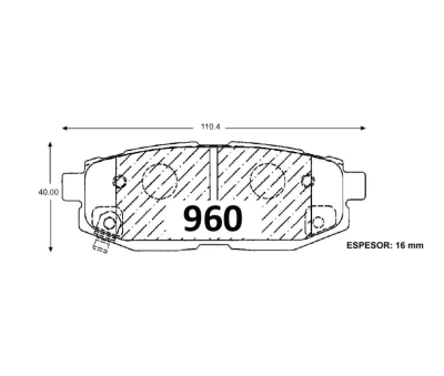 PASTILLA DE FRENO TRASERA SUBARU TRIBECA 3.0i GTX