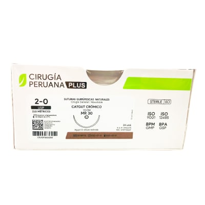 Catgut Cromico 2/0 MR 30 Cirugia Peruana Unidades1