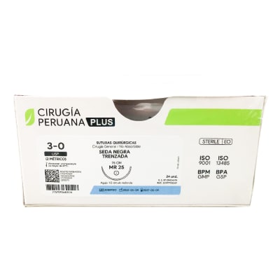 Seda Negra 3/0 MR 25 Cirugia Peruana Unidades