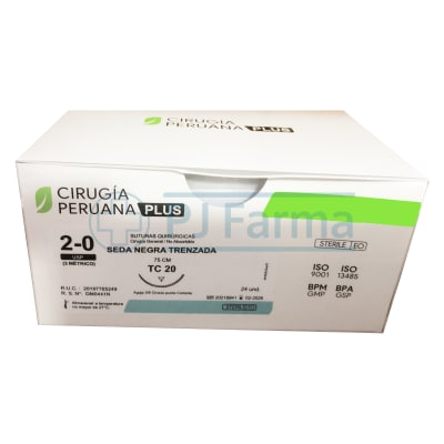Seda Negra 2/0 TC 20 Cirugía Peruana Unidades1