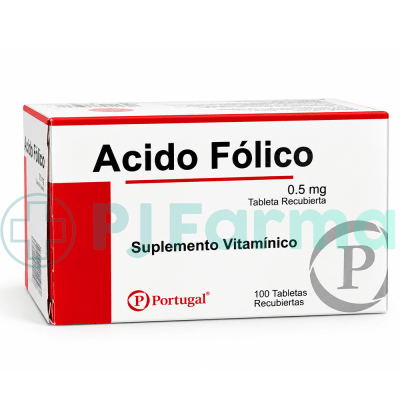 Ácido Fólico 0.5 Mg Tab. Portugal Caja X 100 Unid1