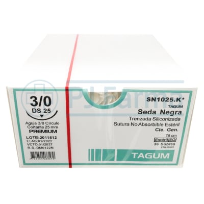 Seda Negra 3/0 DS 25 Tagum Unidades1
