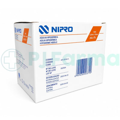Aguja 25 x 5/8 Nipro Caja x 1001