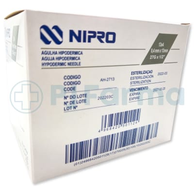 Aguja 27 X 1/2 Nipro Caja X 100 Unid1