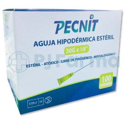 Aguja 30 X 1/6 Pecnit Caja X 100 Unid