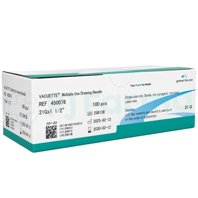 Aguja Vacutainer 21g x 1 1/2 caja x 100 uni. Vacuette1