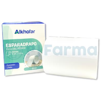 Esparadrapo  Seda 5Cm X 4.5M Alkhofar  Unid
