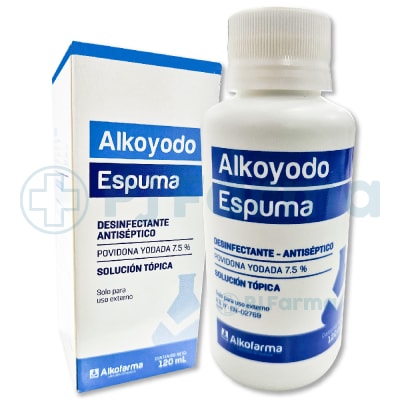 Alkoyodo Espuma (Yodopovidona) 7.5% 120 Ml Alkofarma
