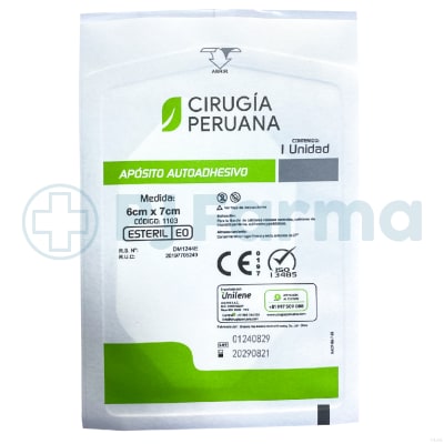Apósito Autoadhesivo 6 X 7 Cm Cirugía Peruana Unid1