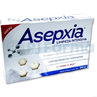 Jabón Asepxia  Bicarbonato 100G X Unid