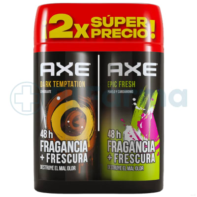 Pack  Desodorante Axe Dark Temtaption +Epic Fresh Frasco X 300 Ml