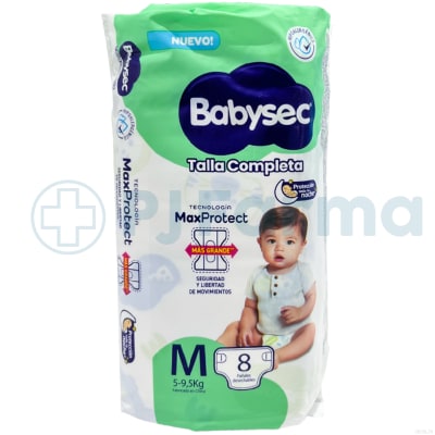 Pañal Babysec Descartable Pqte X 8 Unid Talla M1