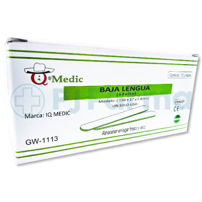 Baja Lengua Estéril Adulto Iq Medic Caja X 100 Unid1