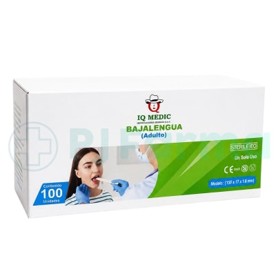 Baja Lengua Estéril Adulto Iq Medic Caja X 100 Unid1