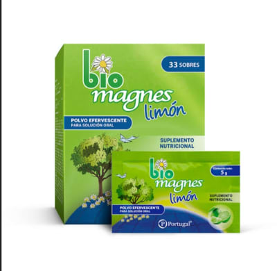 Biomagnes Efervescente Limón 5G Portugal Caja X 33 Sobres