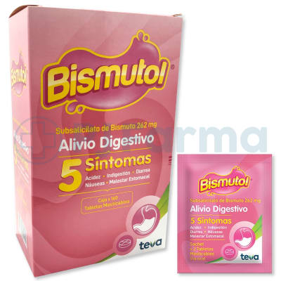 Bismutol Tab. Teva Sobre X 2 Unid1