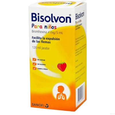Bisolvon 4Mg/5Ml Jarabe Para Niños Sanofi Frasco X 120 Ml1
