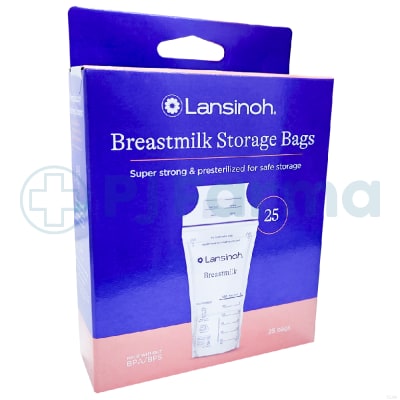 Bolsas Para Almacenar Leche Materna 6 Oz Lansinoh Caja X 25 Unid