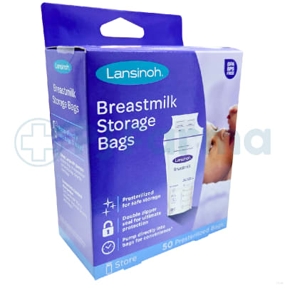 Bolsas Para Almacenar Leche Materna 6 Oz Lansinoh Caja X 50 Unid