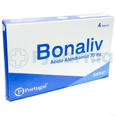 Bonaliv (Ácido Alendrónico) 70 Mg Portugal Tab. Caja X 4 Unid1