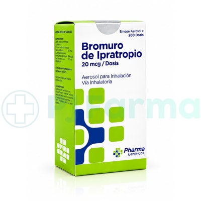 Bromuro De Ipratropio 20 Mcg Pharma Genéricos Inhalador