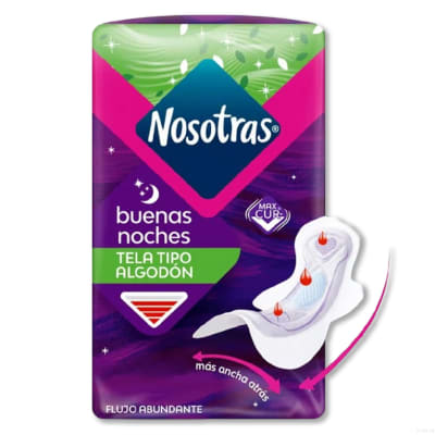 Toalla Higiénica Nosotras Buenas Noches Pack X 10 Unid