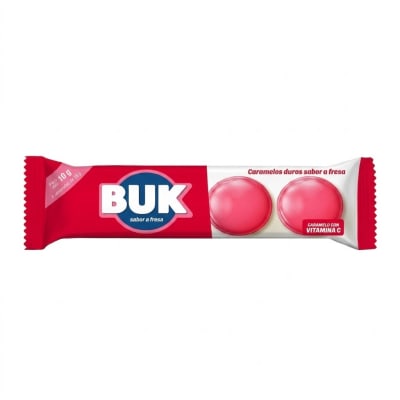 Caramelos  Buk Fresa Sobre X 4 Unid