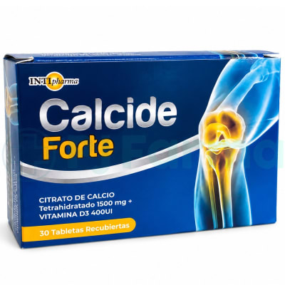 Calcide Forte 1500 Mg + 400 UI Caja X30 Tab. Recubiertas1