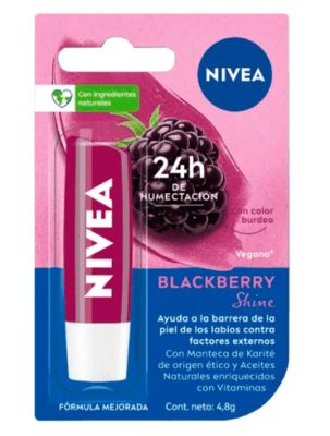 Protector Labial Nivea Blackberry Shine Barra X 4,8 G