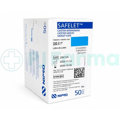 Cateter 22G x 1 Nipro