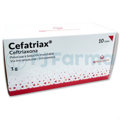 Cefatriax  (Ceftriaxona) 1 G Amp Oq Pharmaceutical  Caja X 10 Unid