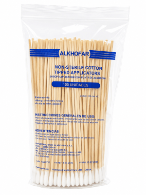 Hisopo No Esteril Alkhofar Pqte X 100 Unid