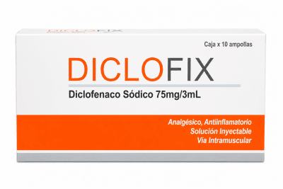 Diclofix (Diclofenaco Sódico) 75mg/3ml Amp. Dany Caja X 10 Unid