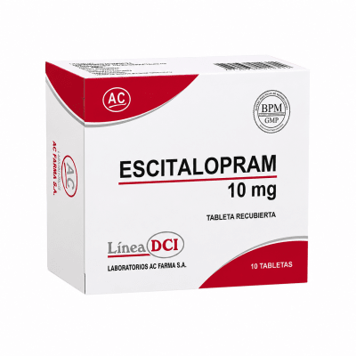 Escitalopram 10Mg Ac Farma Tab. Caja X 10 Unid1