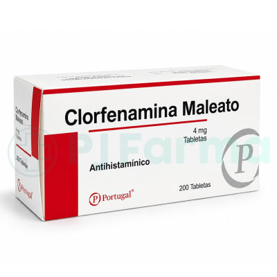 Clorfenamina Maleato 4Mg Tab. Portugal Caja X200 und1