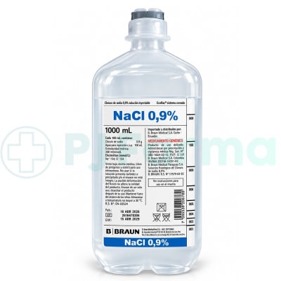 Cloruro de sodio 0.9% 1L Braun