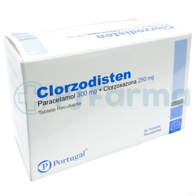 Clorzodisten (Paracetamol+Clorzoxazona) 300Mg+250Mg Portugal Tab.1