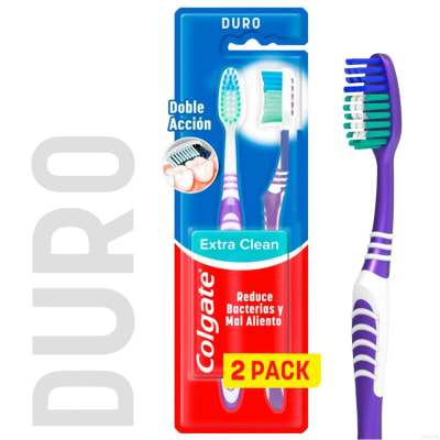 Cepillo Dental (Duro) Colgate Extra Clean Pack X2 Unid1