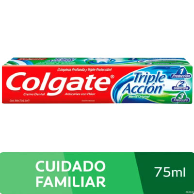 Crema Dental Colgate Triple Acción Tubo X 75Ml