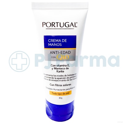 Crema DE Manos Anti-Edad Con Q10 Portugal Tubo X 80G1