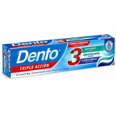 Crema Dental Dento Triple Acción Tubo X 80 Gr1