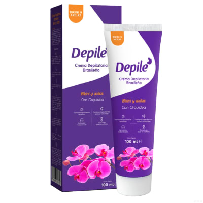 Crema Depilatoria Brasileña  Bikini Y Axilas Con Orquidea Depile Frasco X 100Ml1