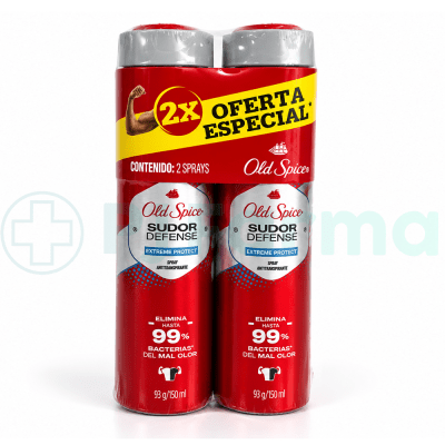 Pack X 2 Unid Desodorante Old Spice Sudor Defense Frasco 150Ml