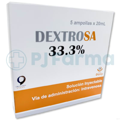 Dextrosa 33.3% Amp. Dany Caja X 5 Unid
