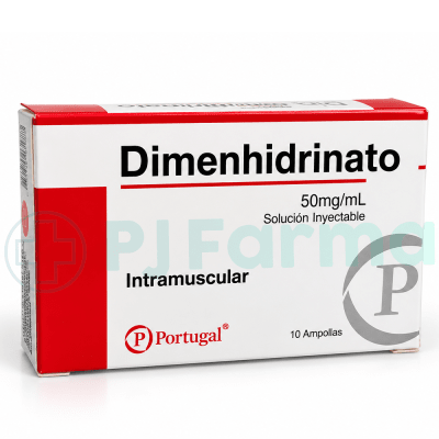Dimenhidrinato 50 Mg/Ml Amp Portugal CajaX 10 Unid1