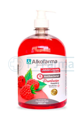 Jabón  Líquido  Antibacterial Frambuesa Alkofarma  1L1