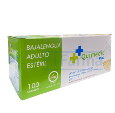 Baja Lengua Estéril Adulto Quimedic Plus Caja X 100 Unid1