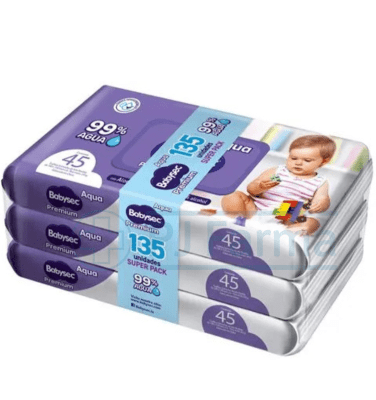 Toallitas  Húmedas Babysec Premiun Super Pack X 3 Unid