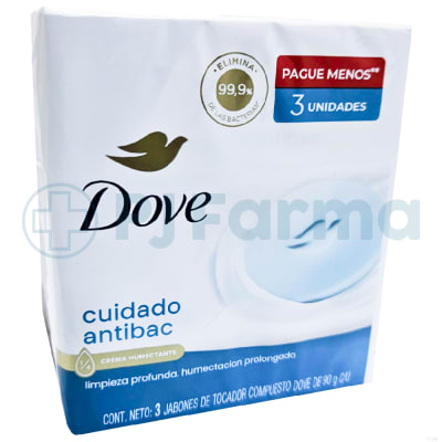 Jabón Dove Cuida & Protege  90Gr Pack X 3 Unid